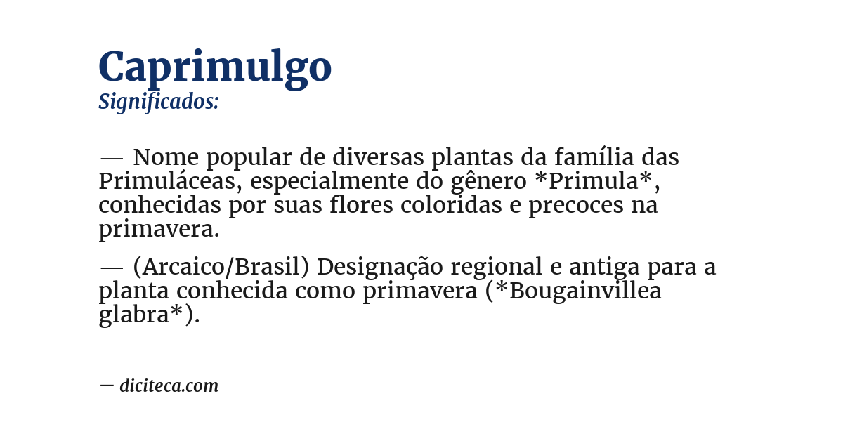Significado de caprimulgo