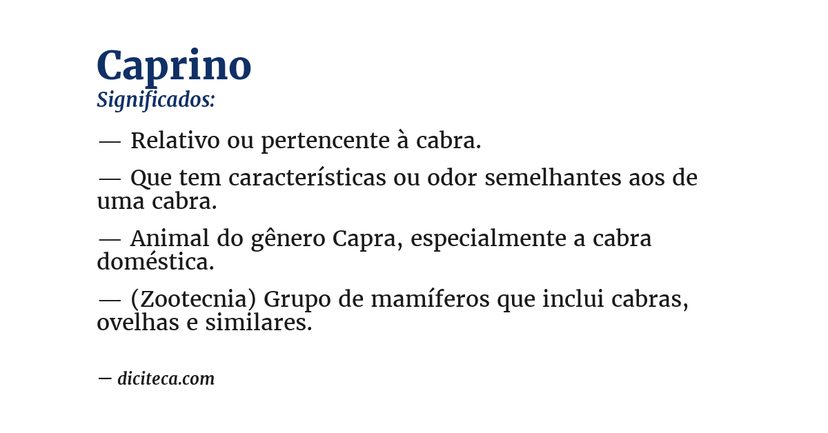 Significado de caprino