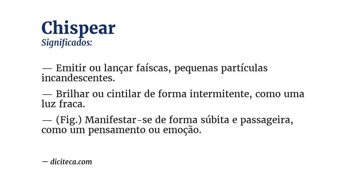 Significado de chispear