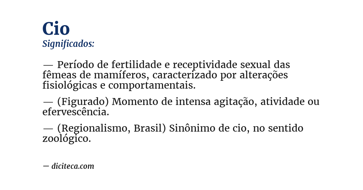 Significado de cio