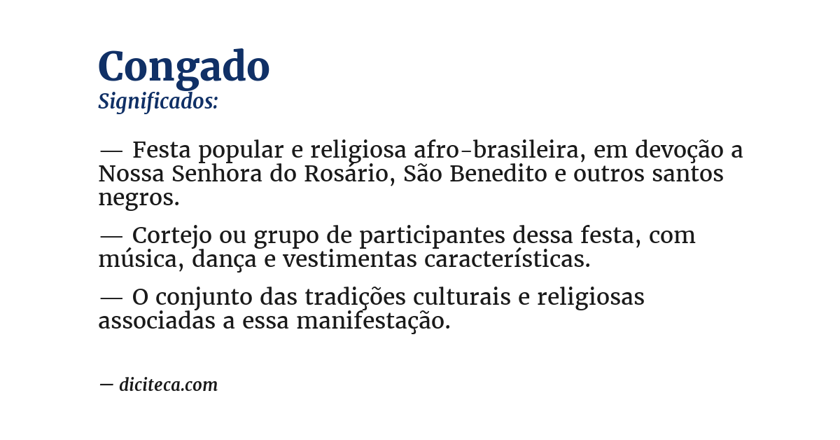 Significado de congado