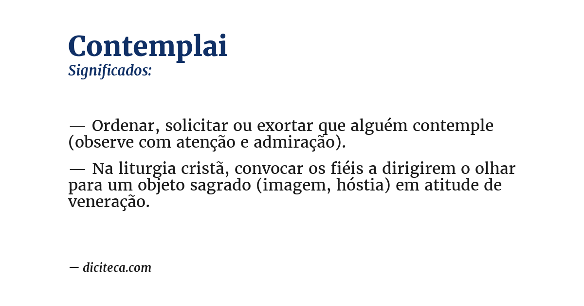 Significado de contemplai