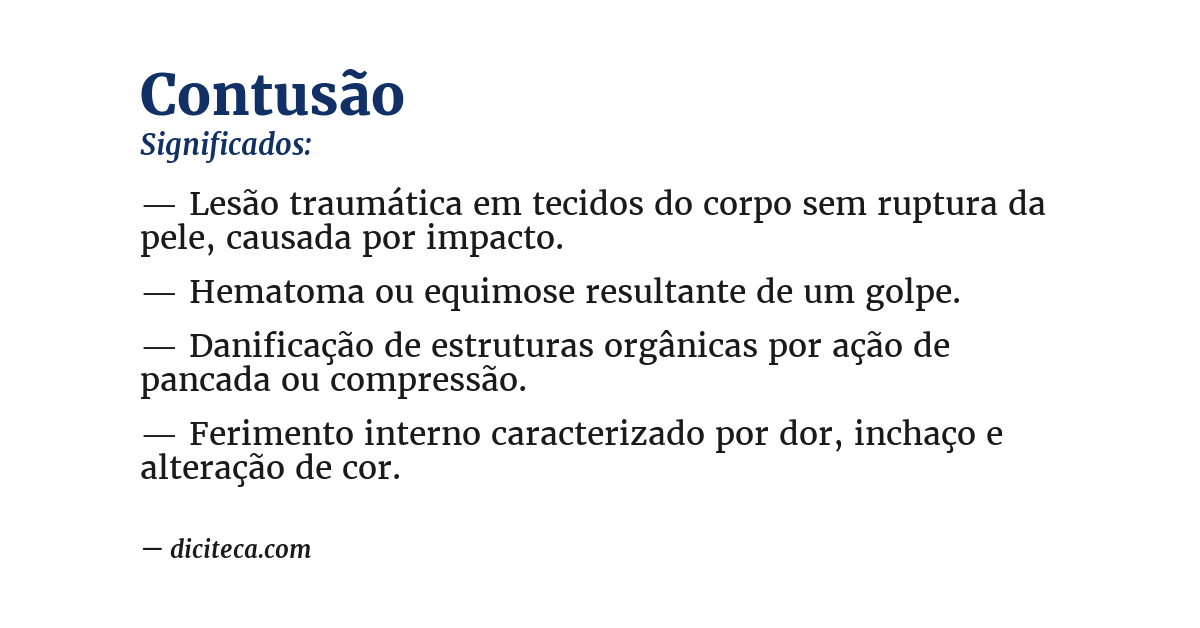 Significado de contusão