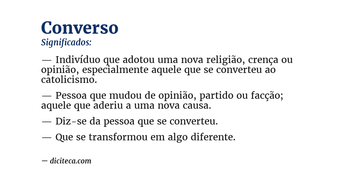 Significado de converso