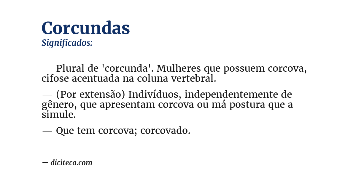 Significado de corcundas