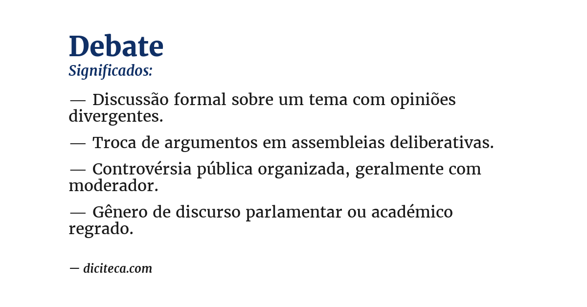 Significado de debate