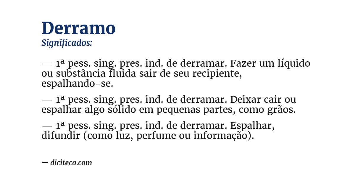 Significado de derramo