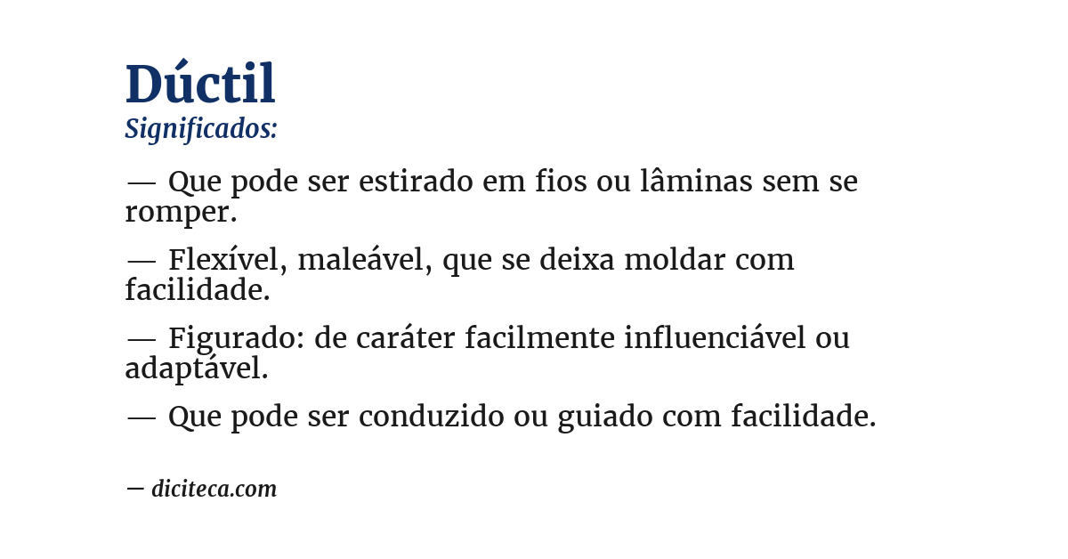Significado de dúctil