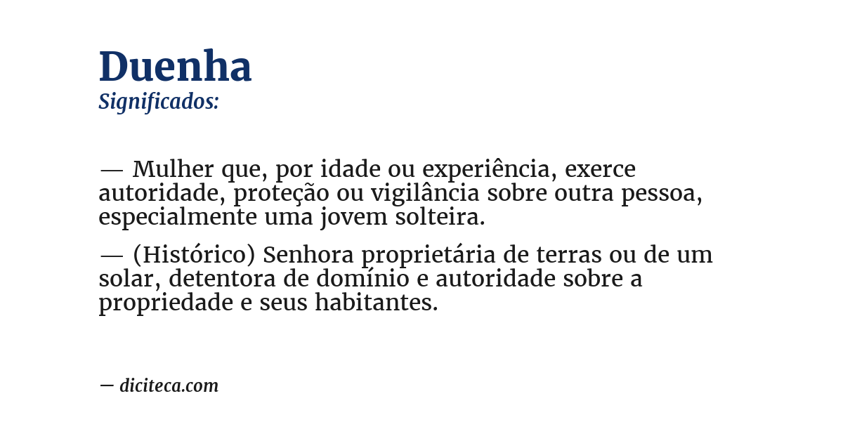 Significado de duenha