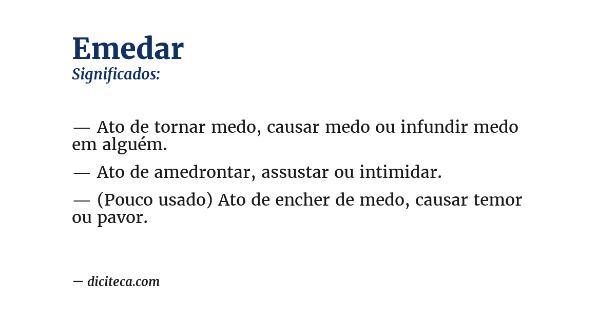 Significado de emedar