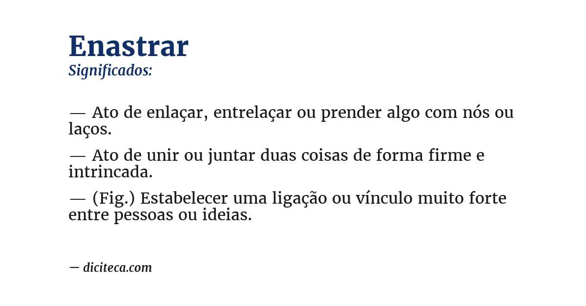 Significado de enastrar