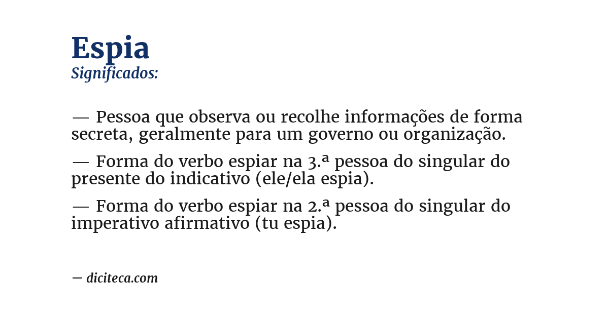 Significado de espia