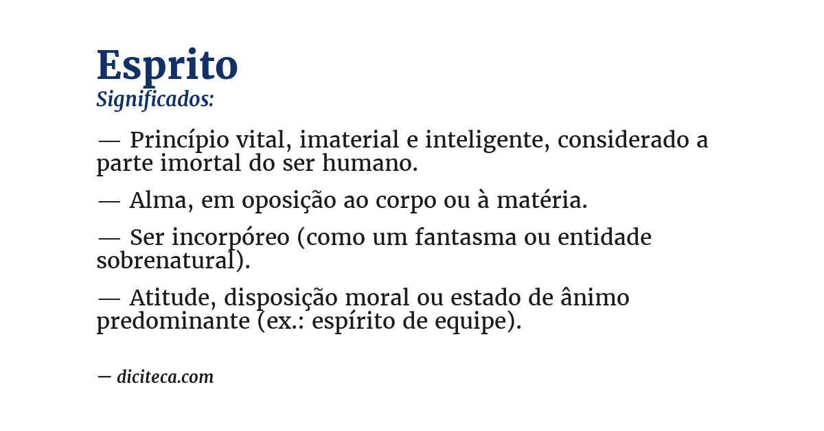 Significado de esprito