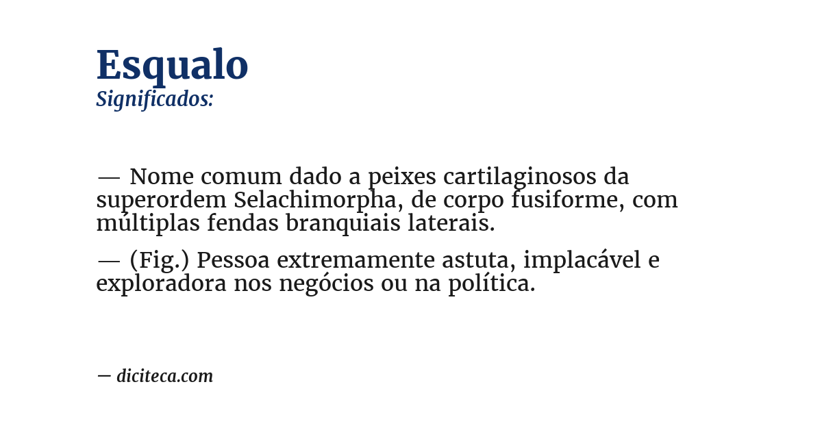 Significado de esqualo