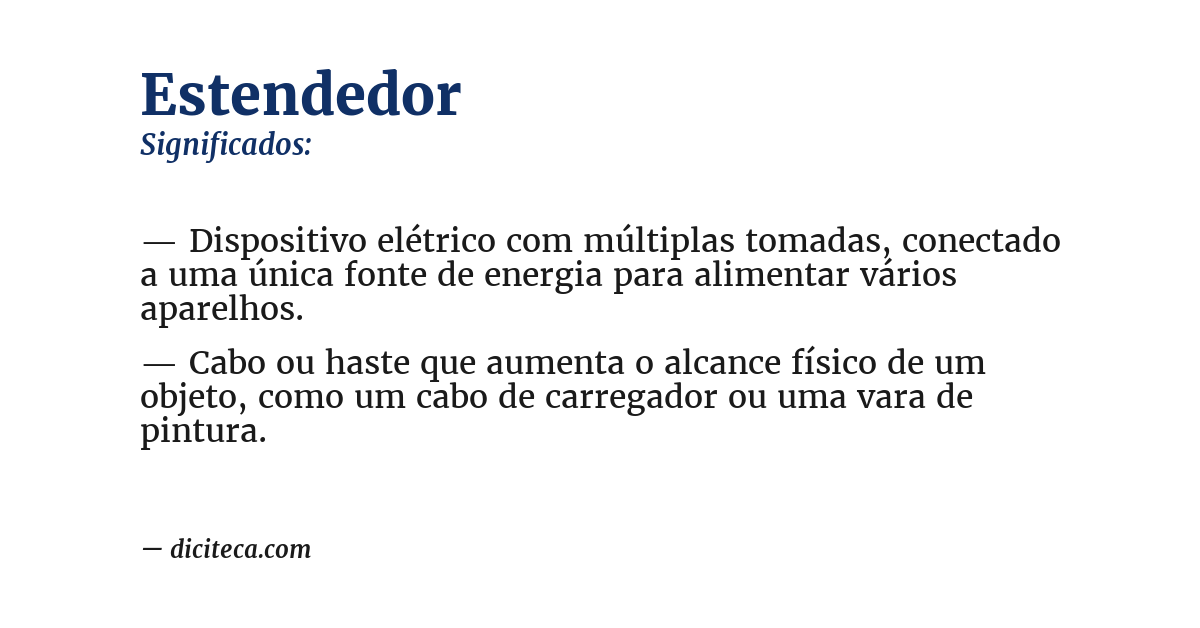 Significado de estendedor