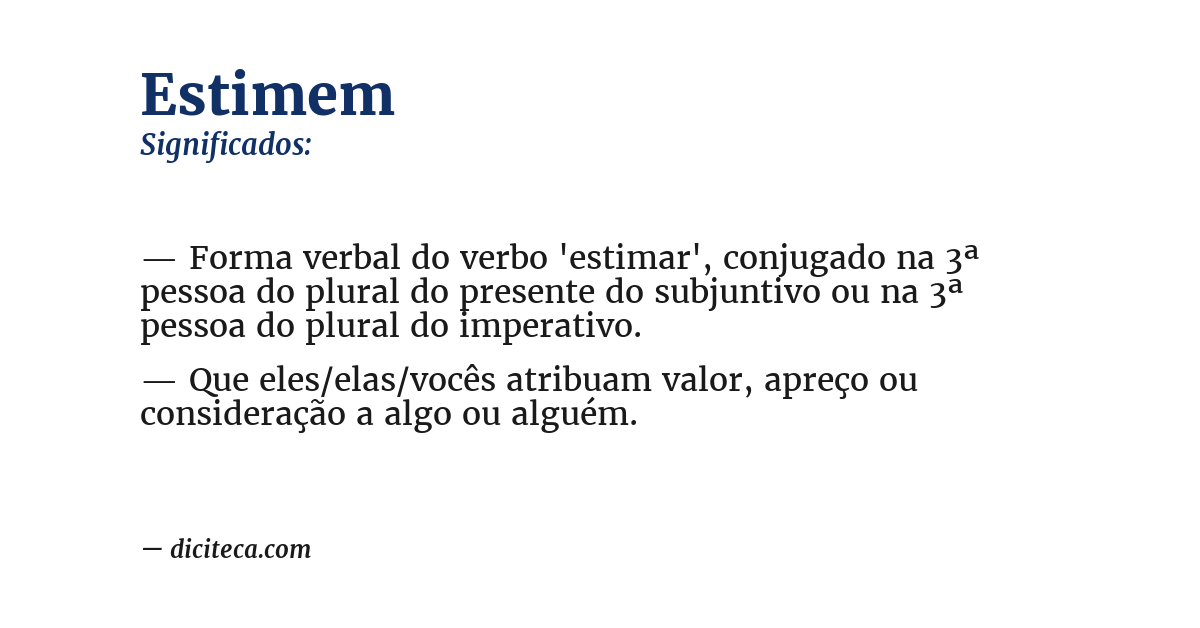 Significado de estimem