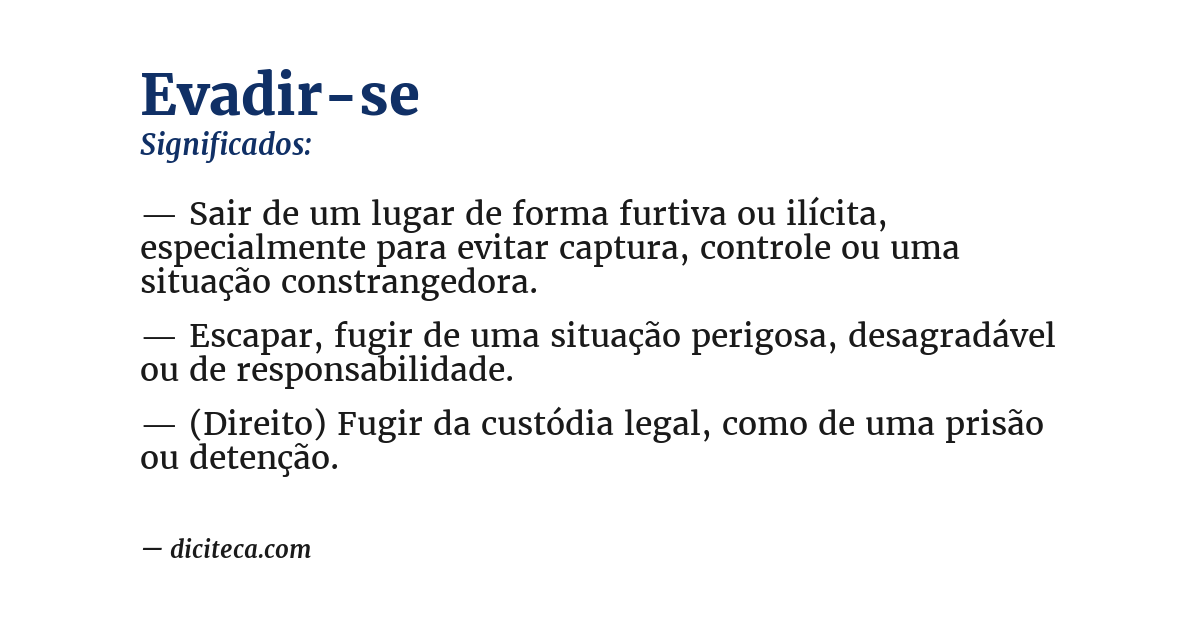 Significado de evadir-se