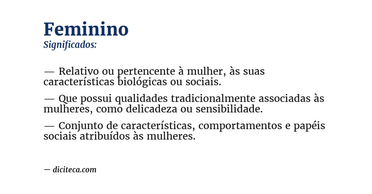 Significado de feminino