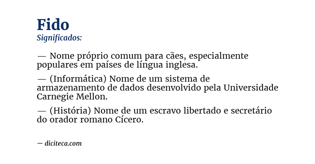 Significado de fido