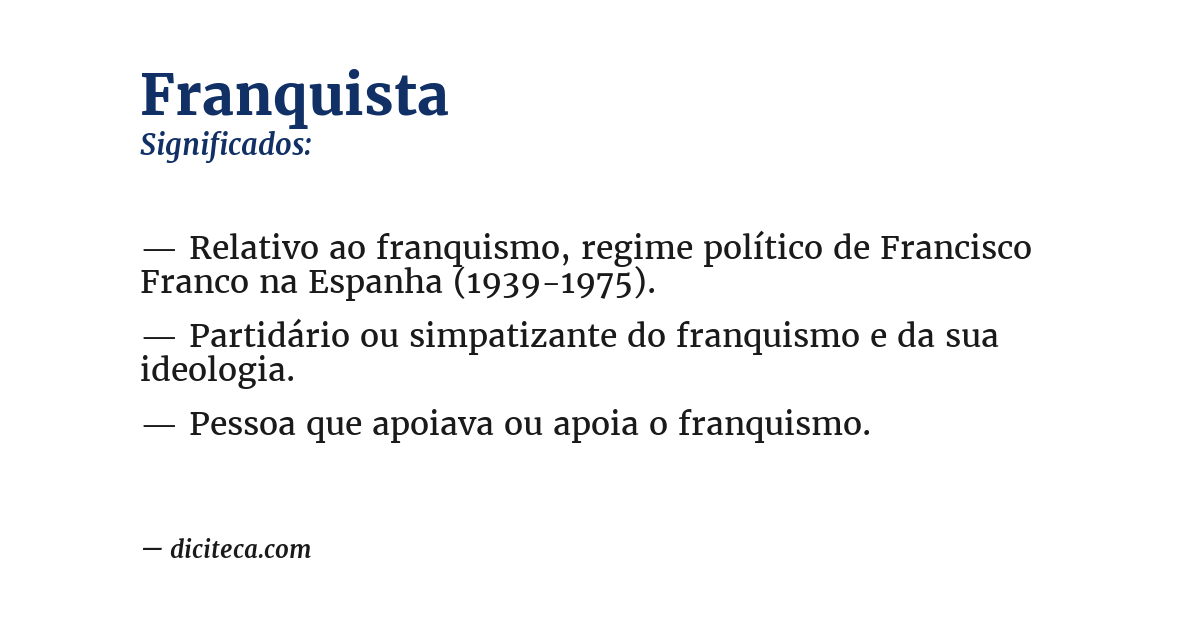 Significado de franquista
