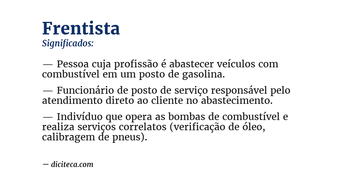 Significado de frentista