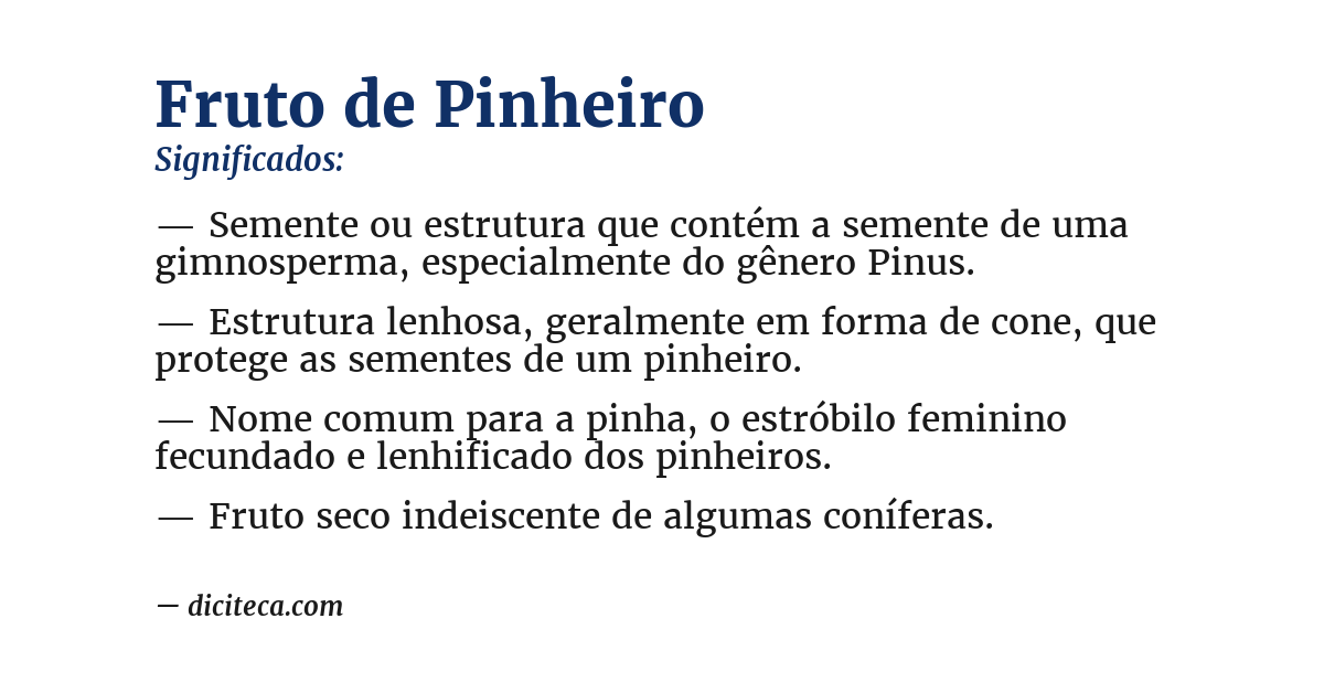 Significado de fruto de pinheiro