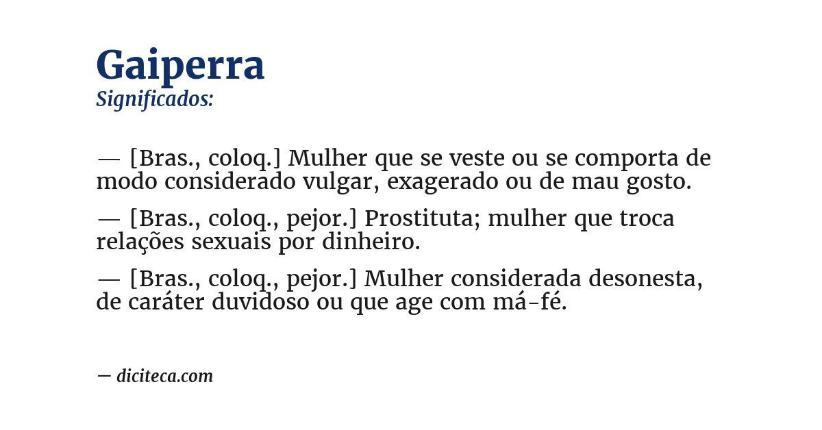 Significado de gaiperra