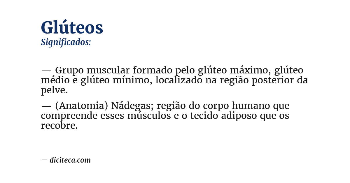 Significado de glúteos