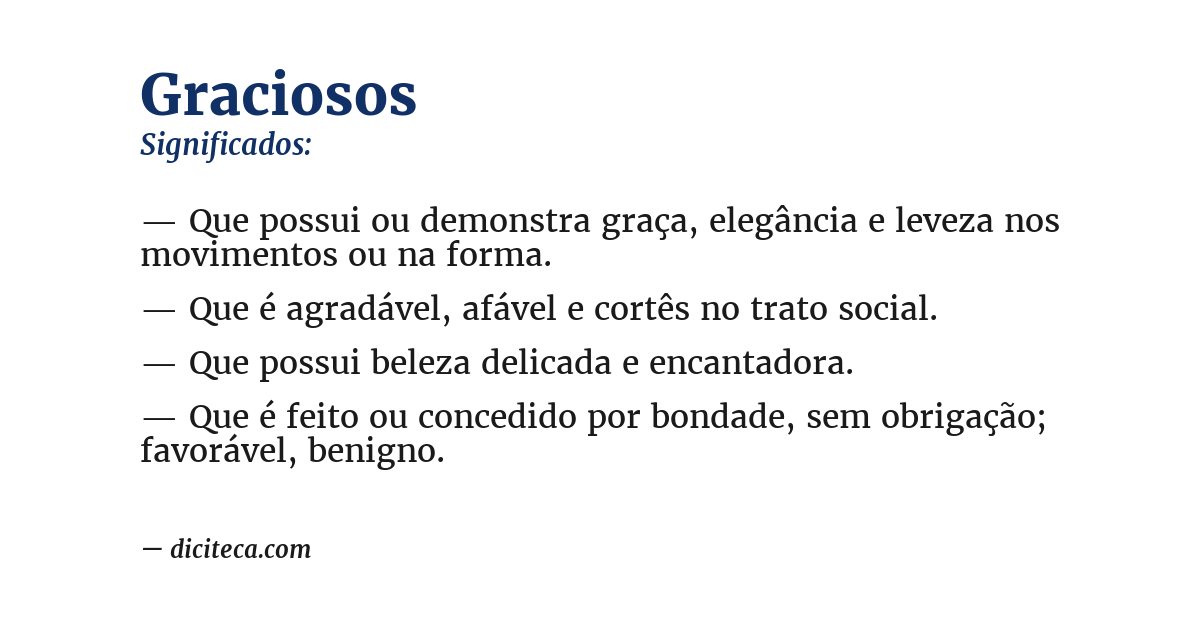 Significado de graciosos