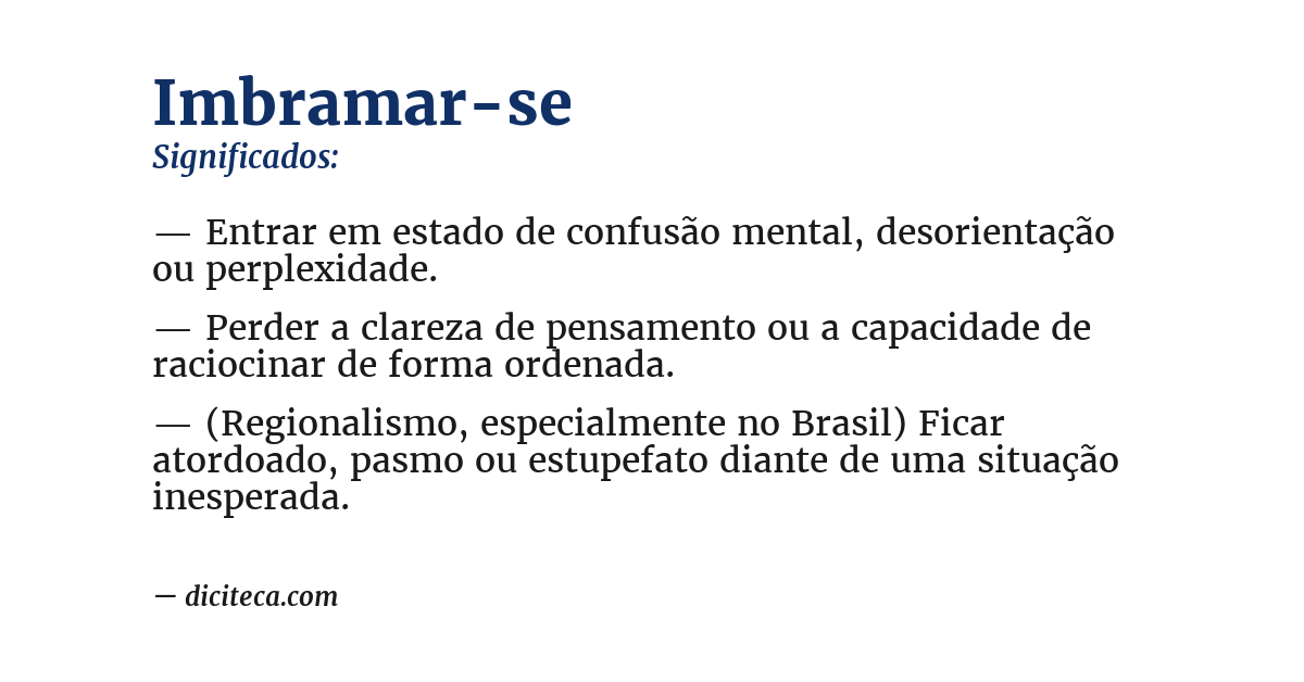 Significado de imbramar-se