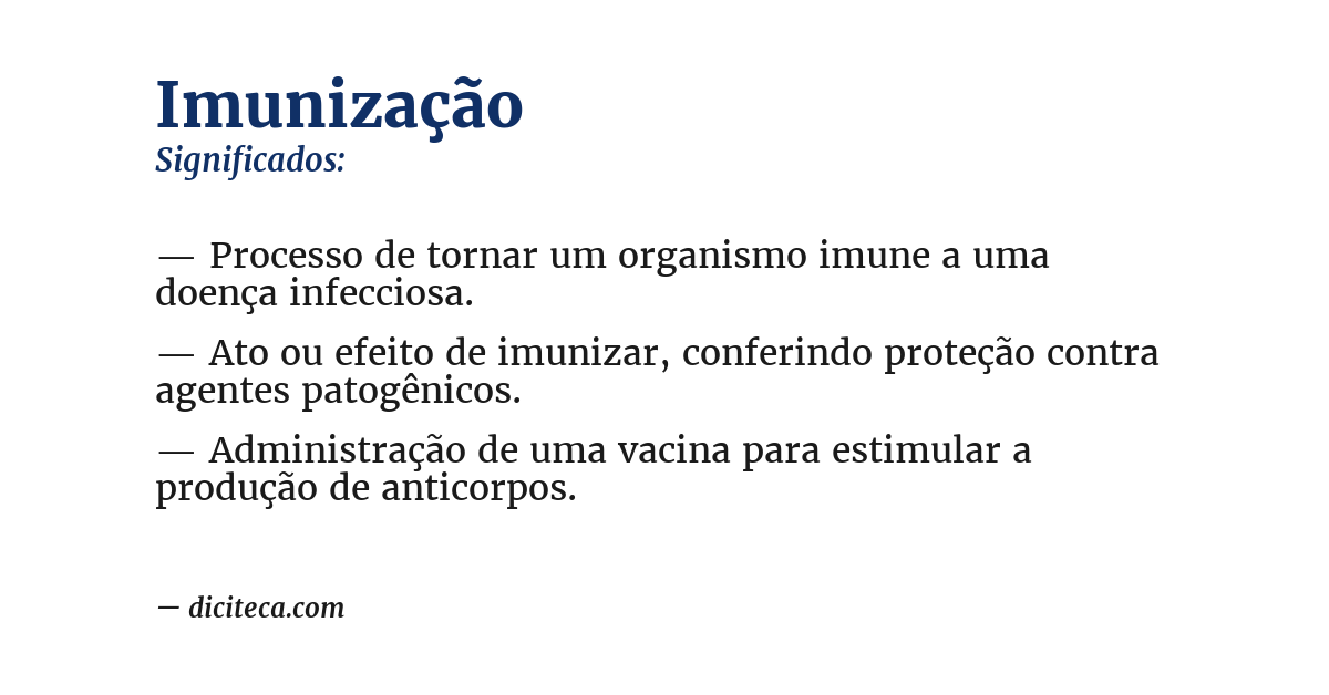 Significado de imunização