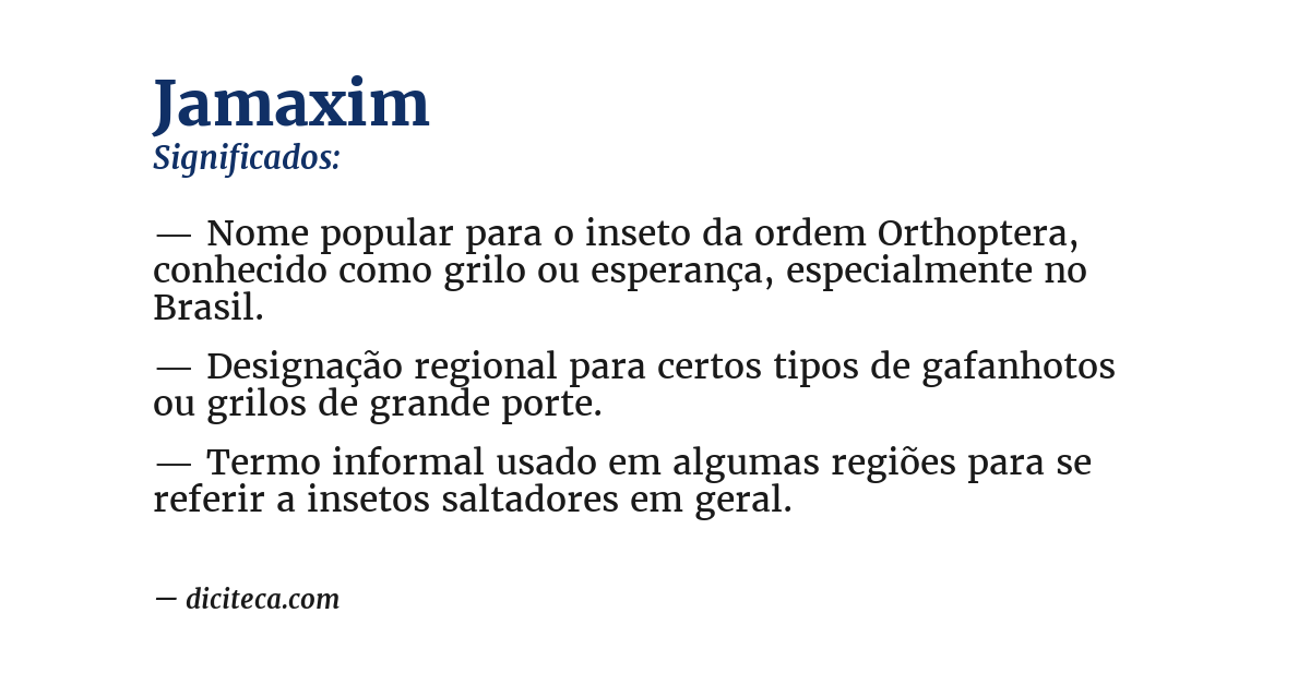 Significado de jamaxim