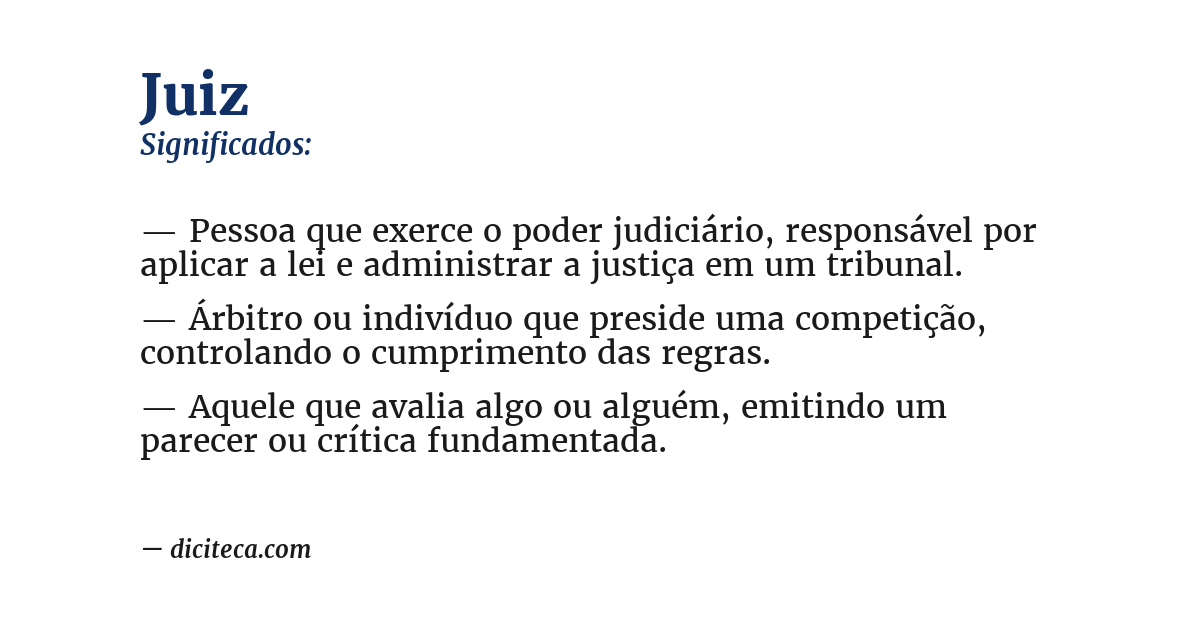 Significado de juiz