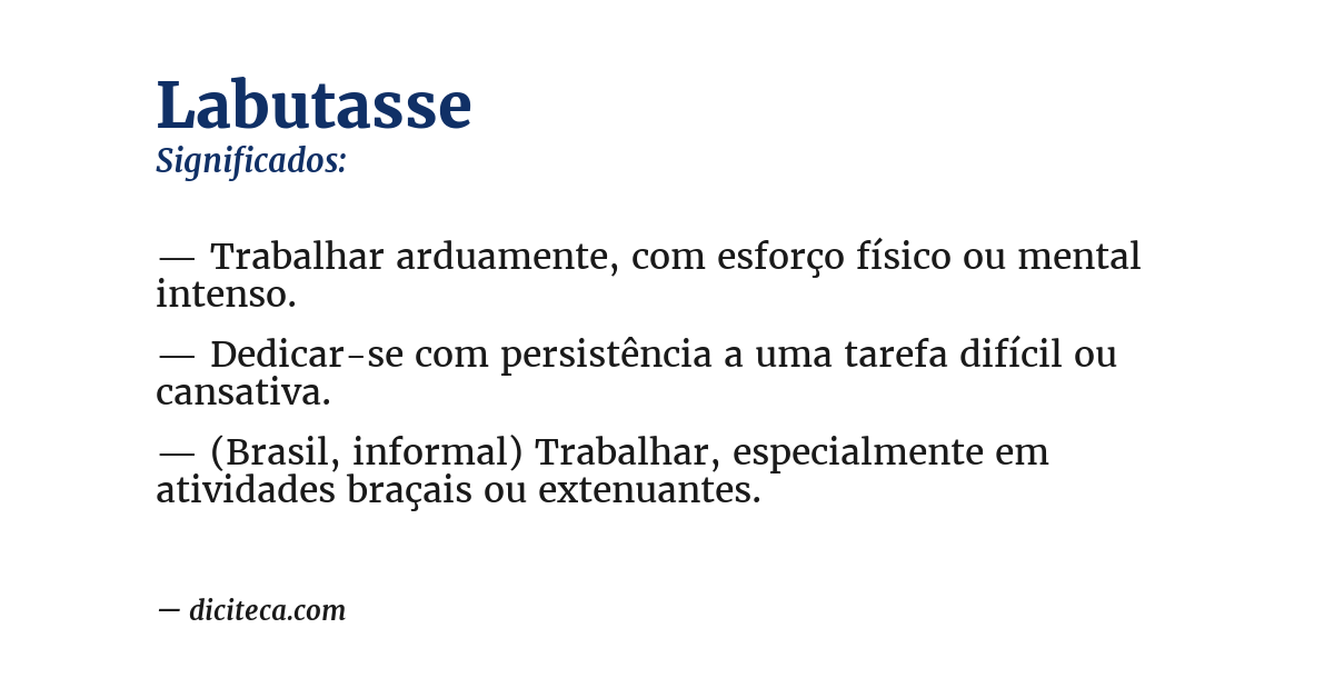 Significado de labutasse