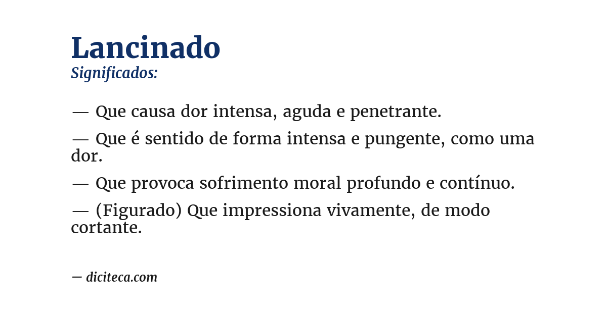 Significado de lancinado