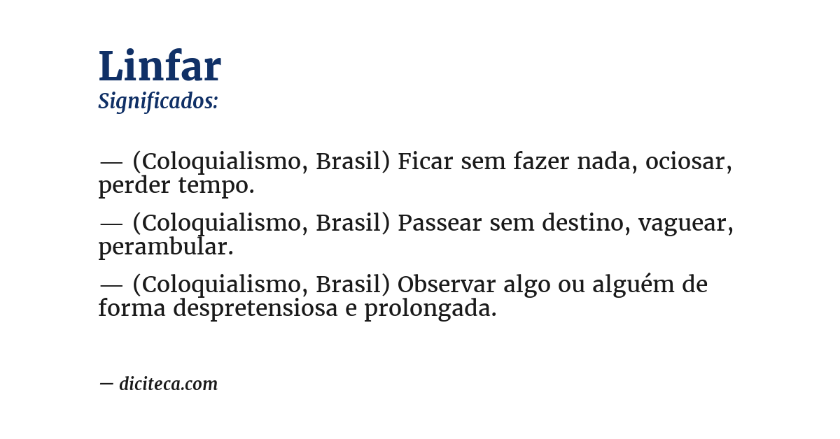 Significado de linfar