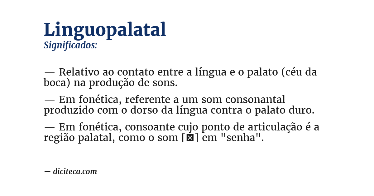 Significado de linguopalatal