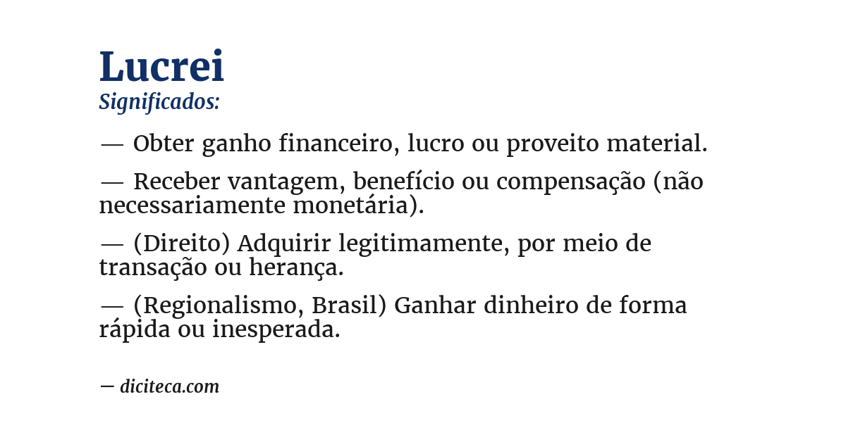 Significado de lucrei