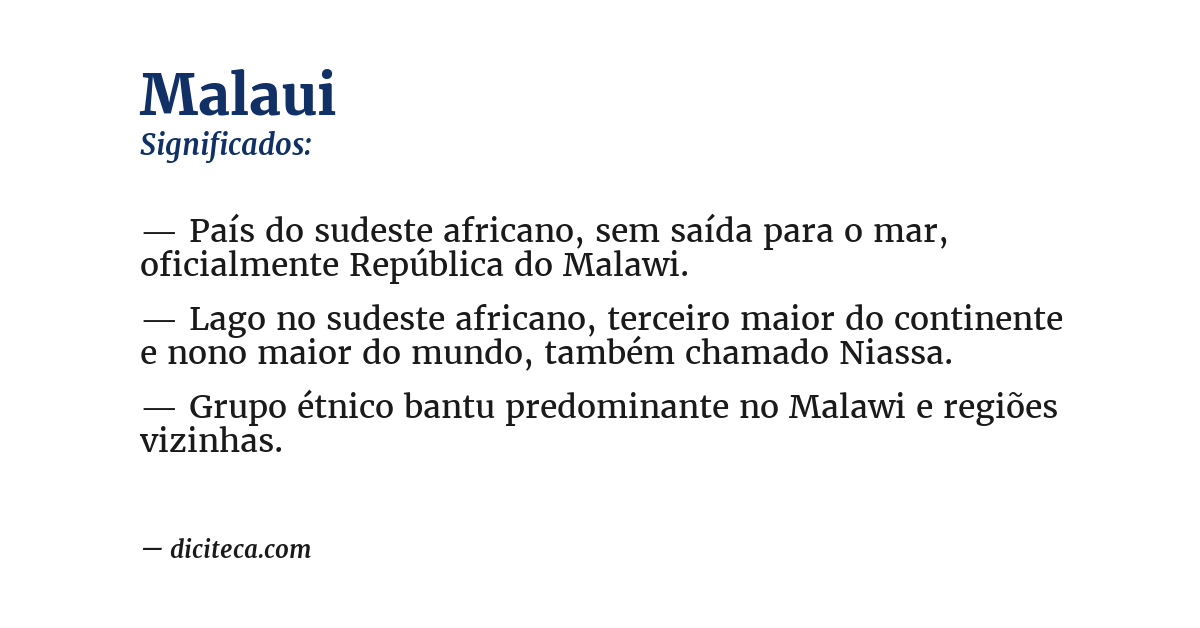 Significado de malaui