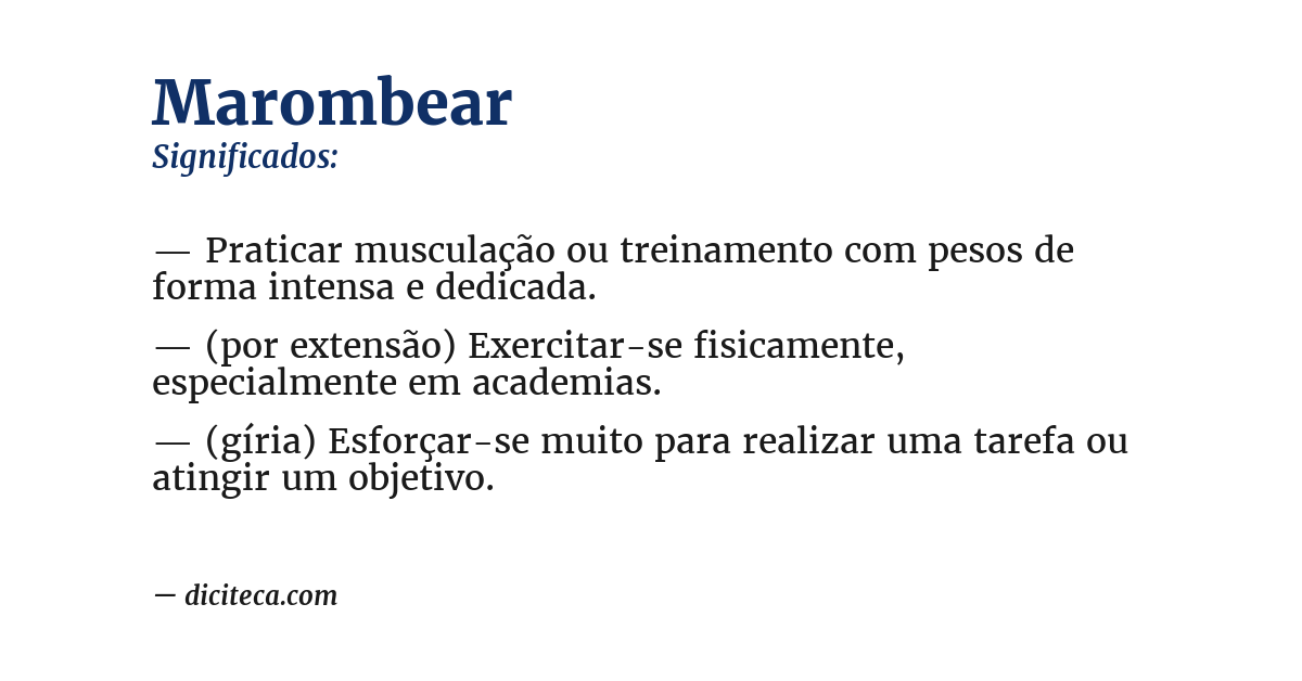 Significado de marombear