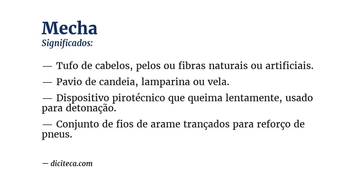 Significado de mecha