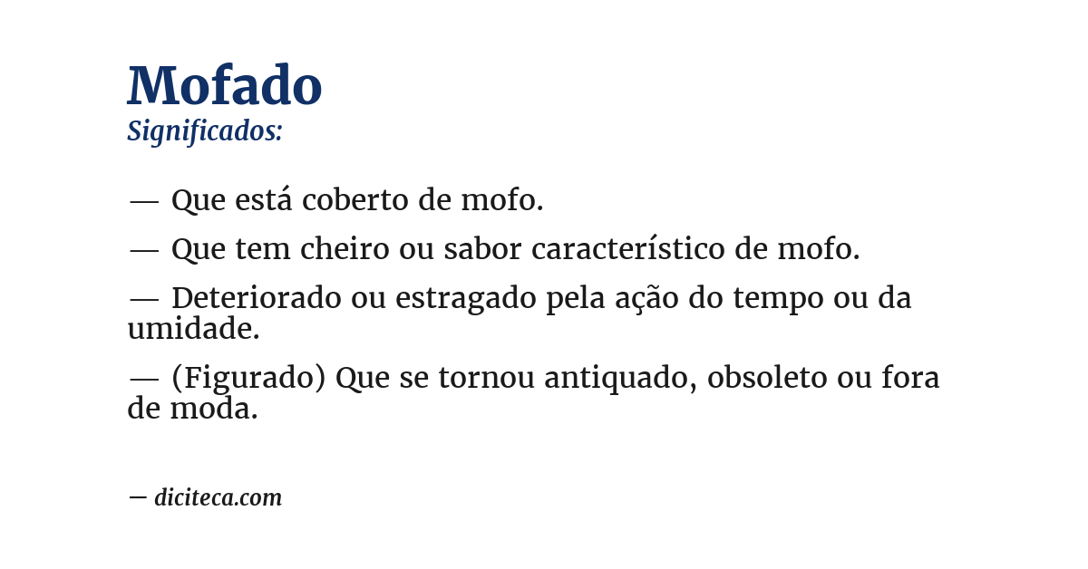 Significado de mofado