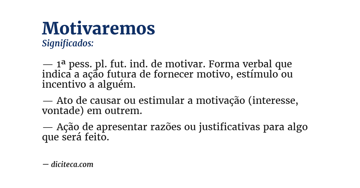 Significado de motivaremos