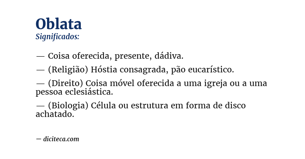 Significado de oblata