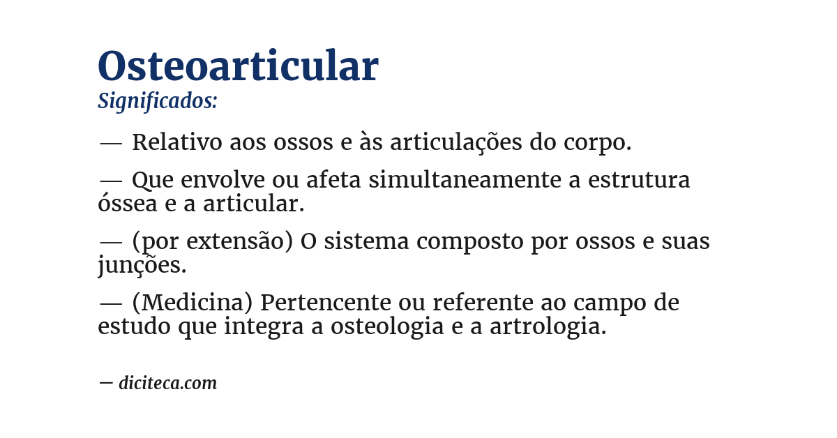 Significado de osteoarticular