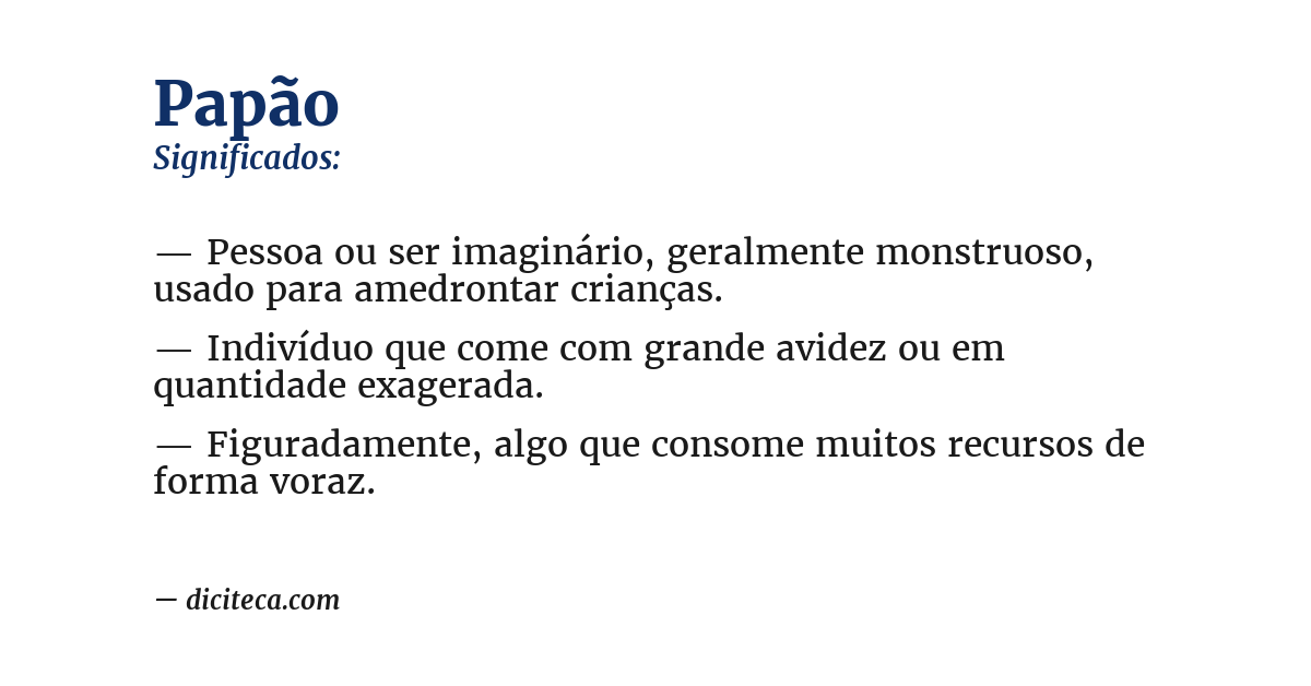 Significado de papão