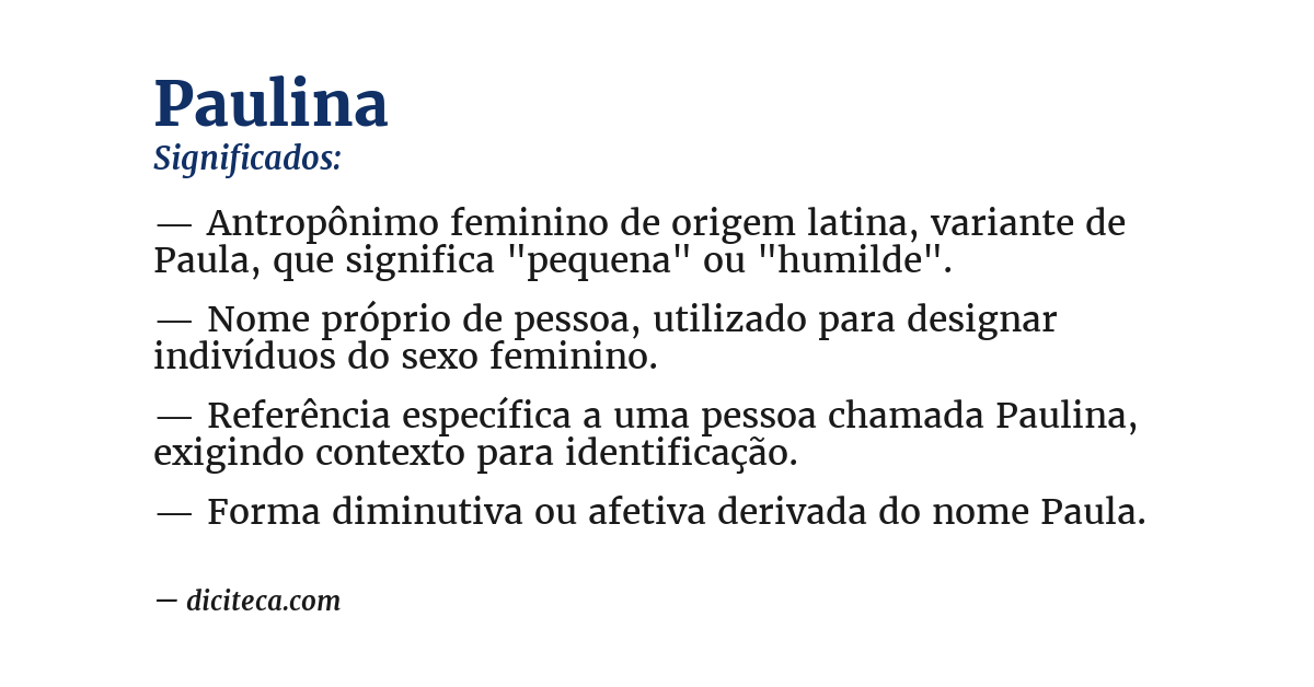 Significado de paulina