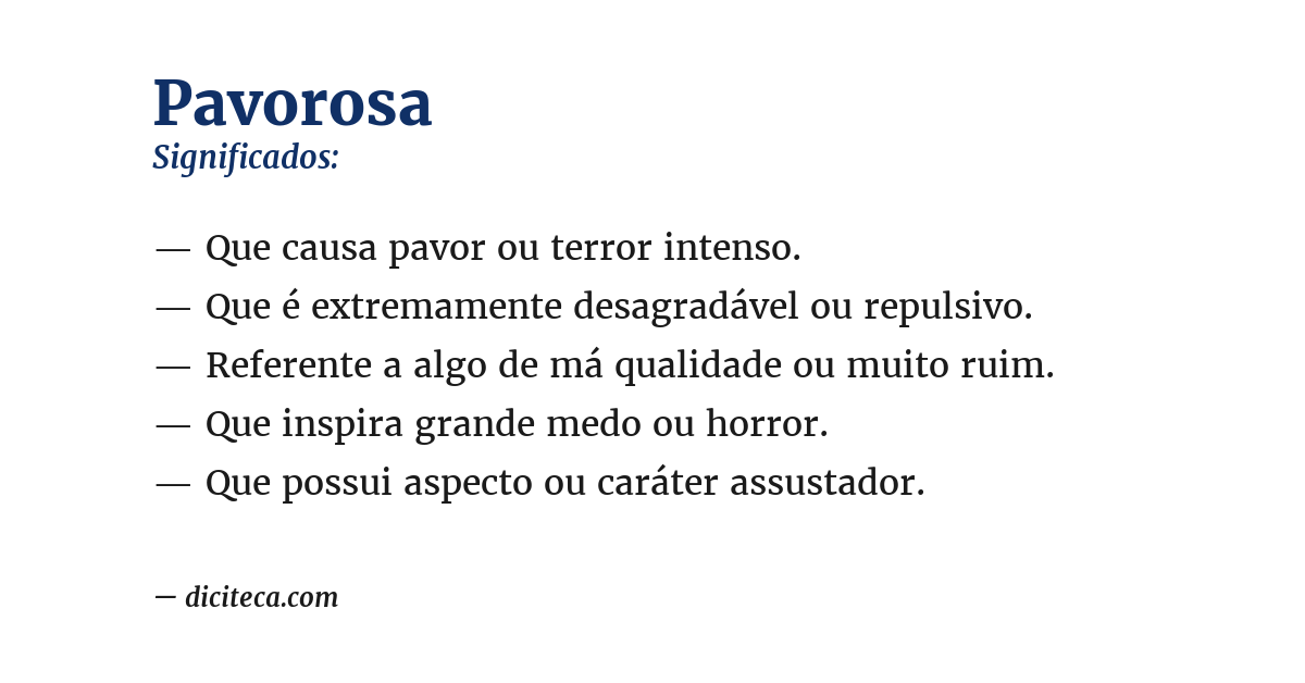 Significado de pavorosa