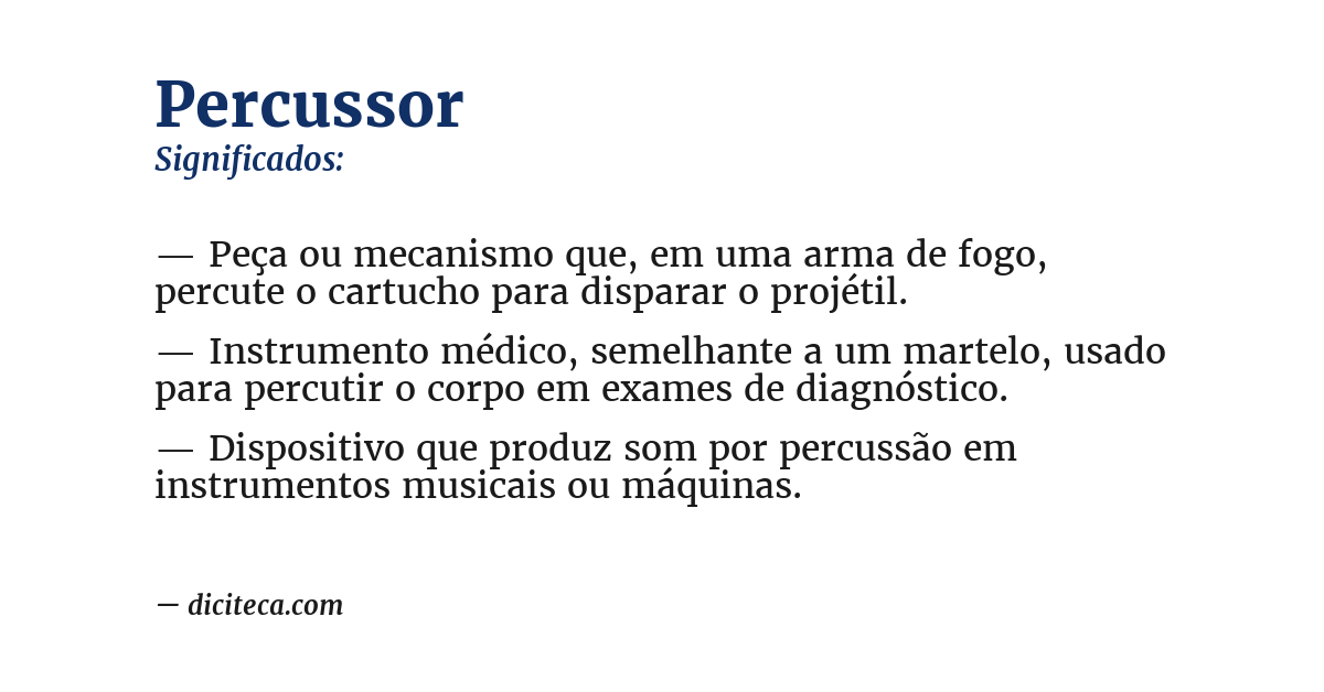 Significado de percussor
