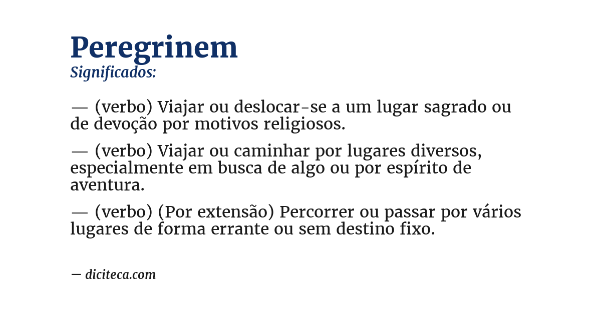 Significado de peregrinem